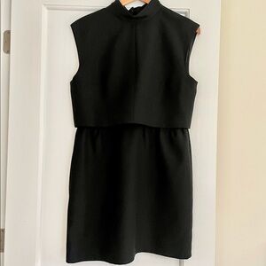 Valentino Wool and Silk Blend Overlay Dress, Size 10